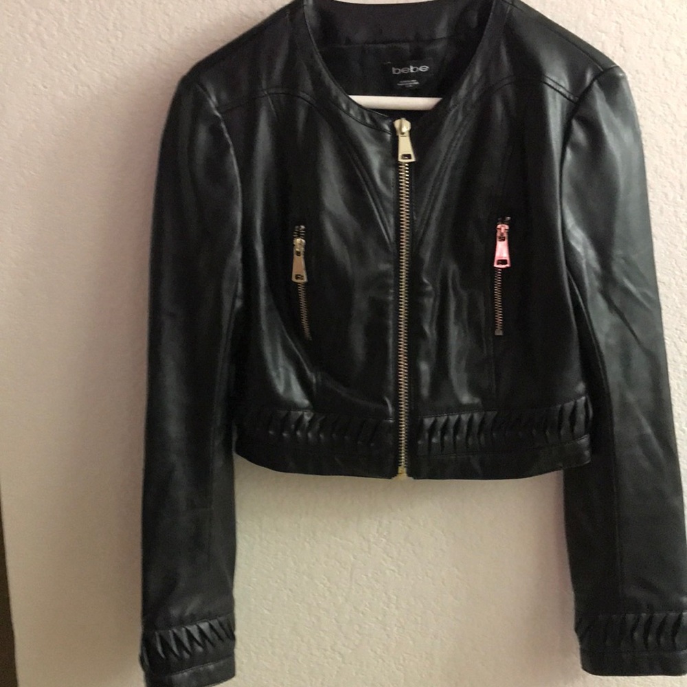 Bebe leather jacket(women)